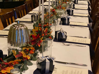 70"Lighted Artificial Grey green Eucalyptus Garland seeded