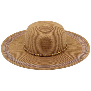 Beaded Band Summer Straw Sun Hat