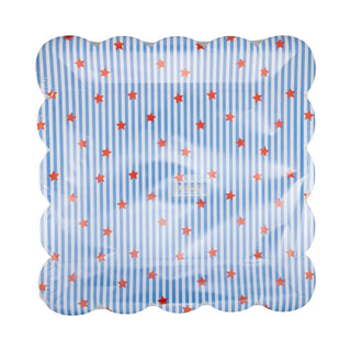Stripes and Stars Paper Plate