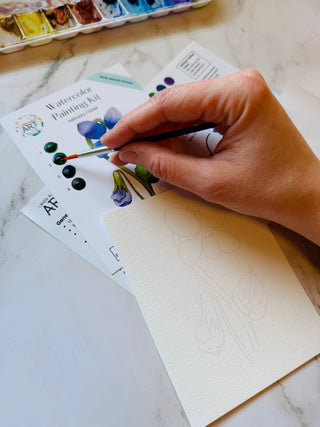 Violet Watercolor Kit | February Birth Month Flower