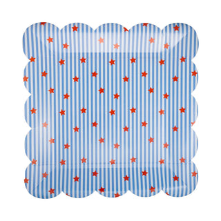Stripes and Stars Paper Plate