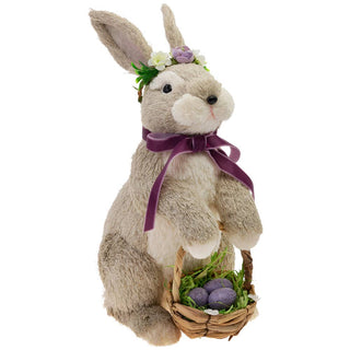 Papa Floral Crown Bunny With Basket Easter