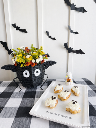Ghost Holding Pumpkin LED Sitter