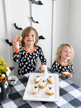 Ghost Holding Pumpkin LED Sitter