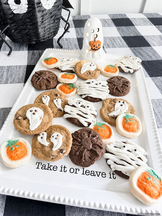 Ghost Holding Pumpkin LED Sitter