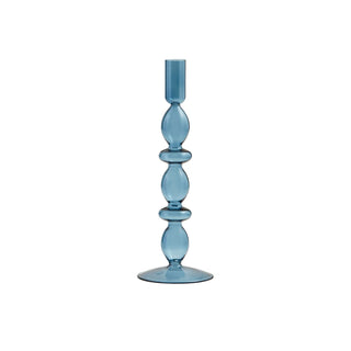 Blue Glass Taper Holder