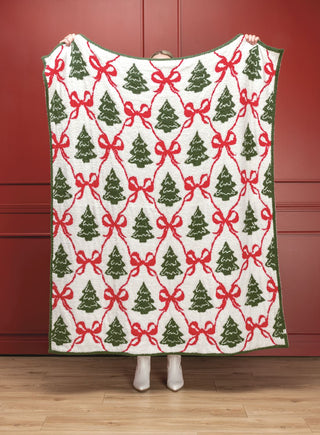 Chenille Christmas Tree Blanket