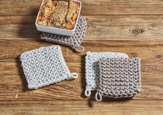 Taupe Crocheted Pot Holders