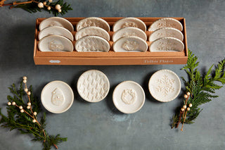 White Christmas Tidbit Plate