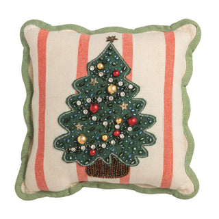 Christmas Beaded Pillow