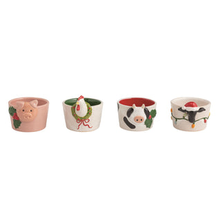 Christmas Farm Tidbit Bowls