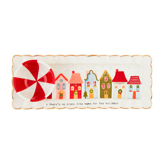 Christmas Village Dip and Tray Set