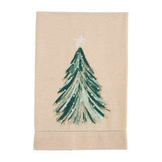 White Christmas Painted Towel