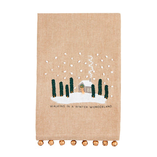 Embroidered Bell Christmas Towel