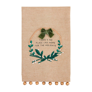 Embroidered Bell Christmas Towel