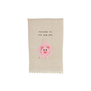 Pig Pen Farm Crochet Towel