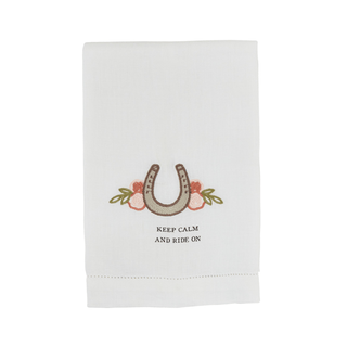 Keep Horse Calm Embroidery Towel