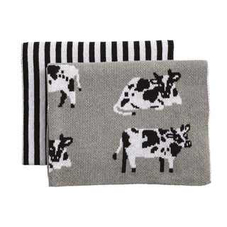 Cow Farm Knit Towel