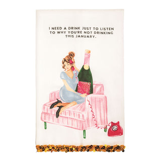New Year Glitter Towel