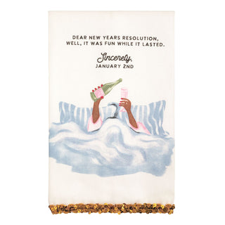 New Year Glitter Towel