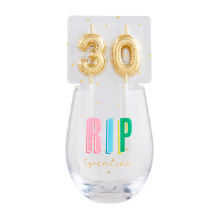 30 Wine Glass & Candle Set