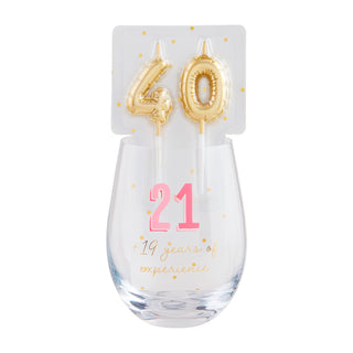 40 Candle Wine Glass Set