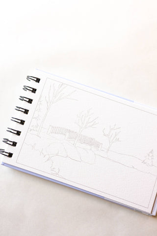 A little bit of winter - mini watercoloring book