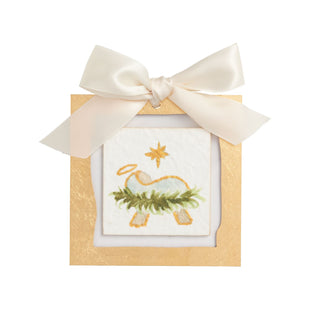 Gold Nativity Ornament