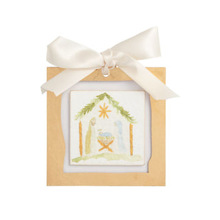 Gold Nativity Ornament