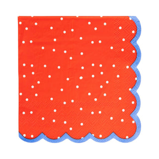 Americana Polka Dot Cocktail Napkin Set