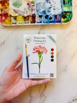 Carnation Watercolor Kit | January Birth Month Flower