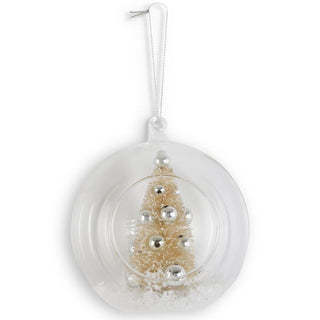 Open Front Bottle Brush Tree Ornament
