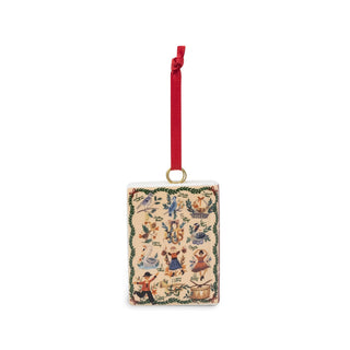 Ceramic Book Ornament, Twelve Days of Christmas