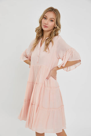 Tiered Shirt Dress