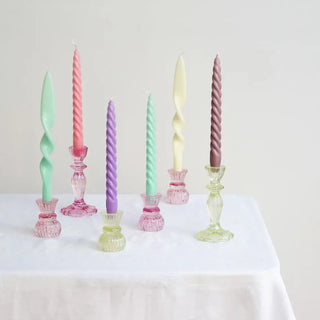 Glass Candlestick Holder