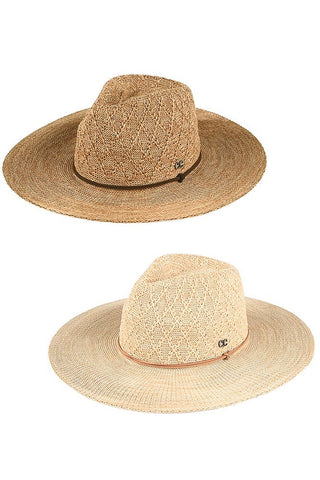 C.C Packable Pattern Panama Hat