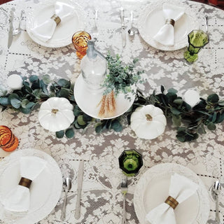 70"Lighted Artificial Grey green Eucalyptus Garland seeded