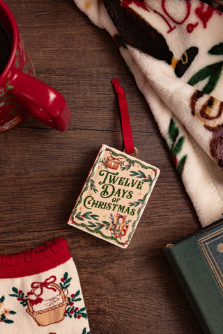 Ceramic Book Ornament, Twelve Days of Christmas