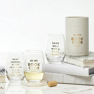 Stemless Wine Glass - Pairs Well with A Good Book