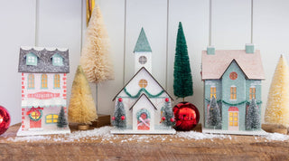 VIL1050 - White Church Light Up Christmas Village House
