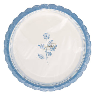 Round Blue Flower 8" Plate