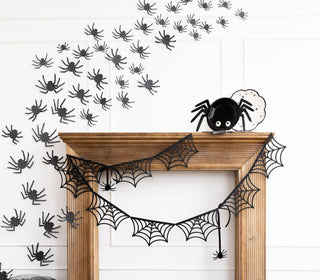 Glittered Wall Décor Spiders