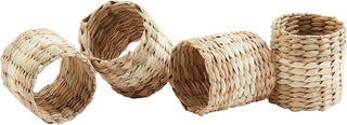 White Seagrass Napkin Rings