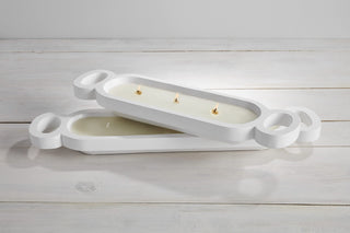 Long White Vanilla Candle