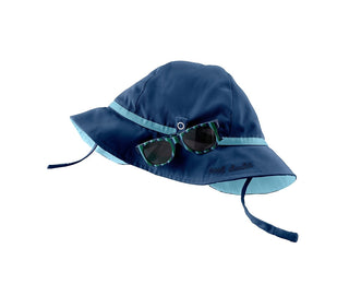 Kids Navy Sun Hat and Glasses