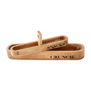 Wooden Snacks Cracker Dish