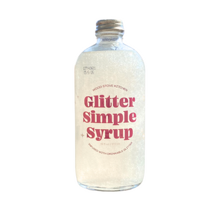 Glitter Simple Syrup, 16 fl oz with Edible Glitter