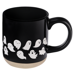 Ghost Pattern Stoneware Coffee Mug