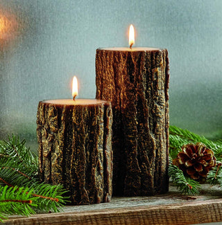Gilded Tree Bark 3x4 Candle