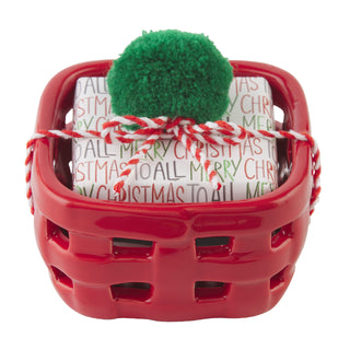 Christmas Ceramic Woven Basket